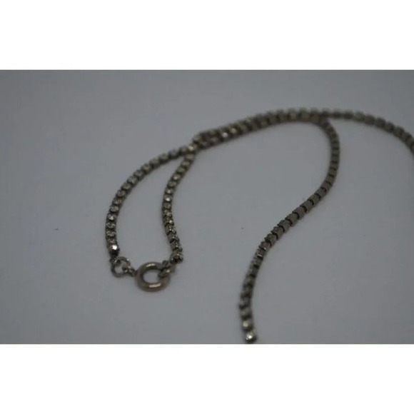 Clear Rhinestone Necklace Vintage - Picture 5 of 7